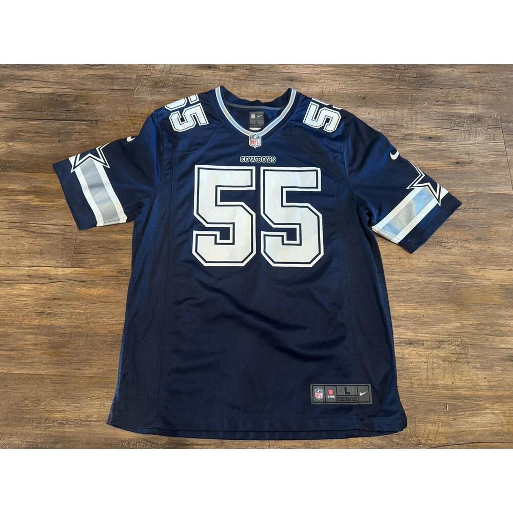 Nike Dallas Cowboys Van Esch Navy/White Jersey Sz L EUC